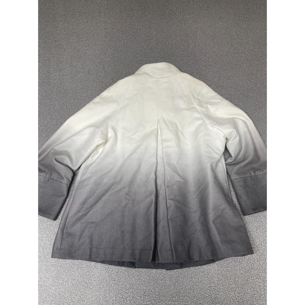 Lane Bryant gray white ombre button up‎ jacket size 14/16 - Picture 5 of 8